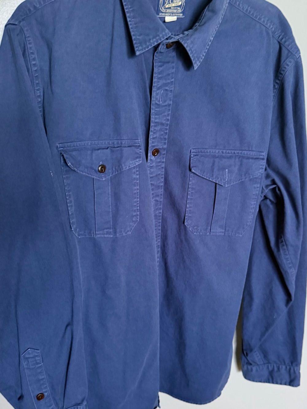 J. Crew Men's Navy Blue Casual Button-Down Shirt